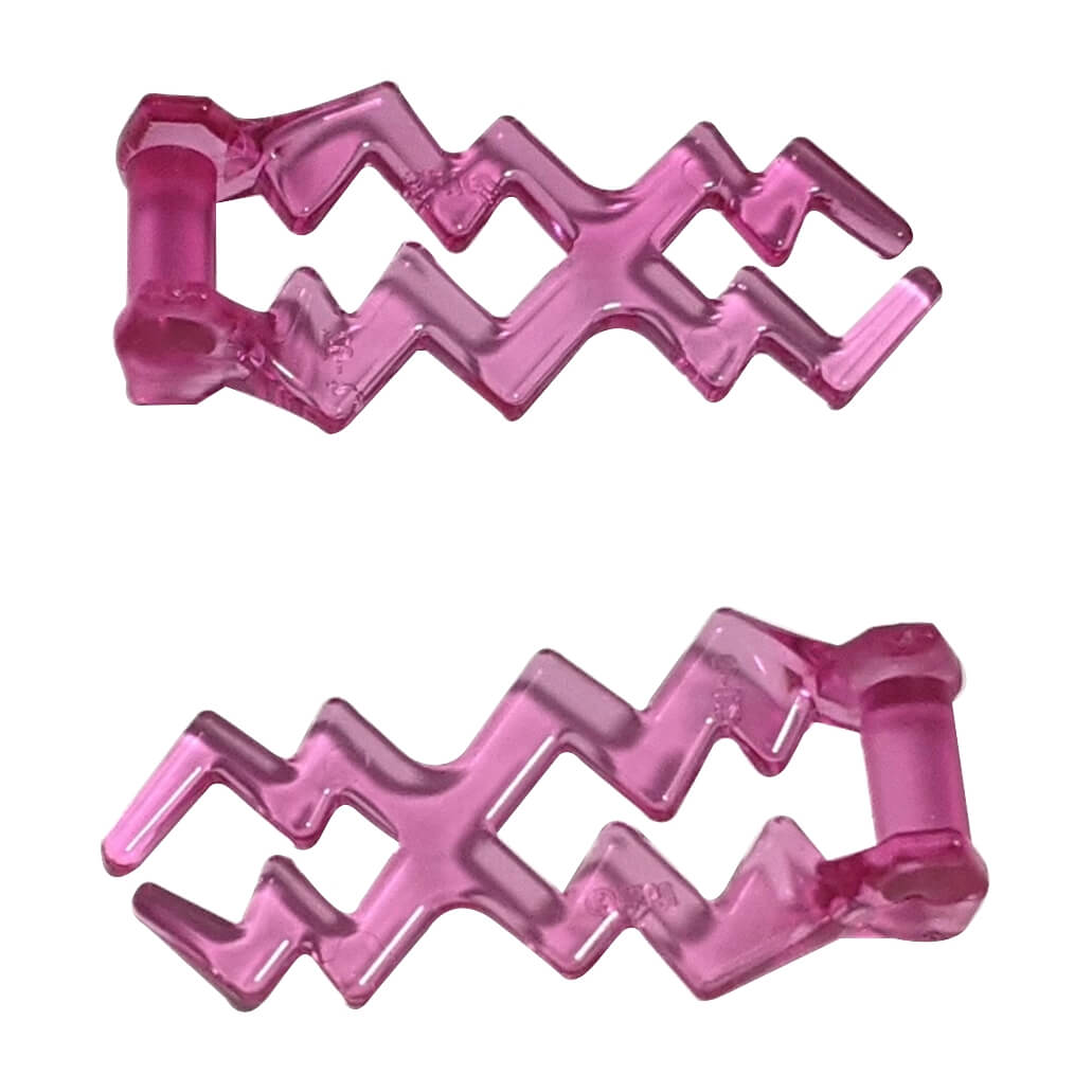 Two trans-pink Wave Angular Double with Bar Handle 59233 pieces.