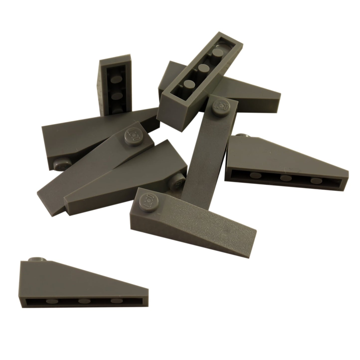 LEGO® slope 18 degree 4 x 1 piece, shallow angled surface for smooth shaping and vehicle detailing, dark bluish gray color
