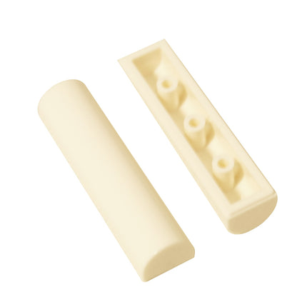 LEGO® curved slope 1 x 4 x 2/3 double curve piece, smooth rounded surface for shaping and detailing, white color
