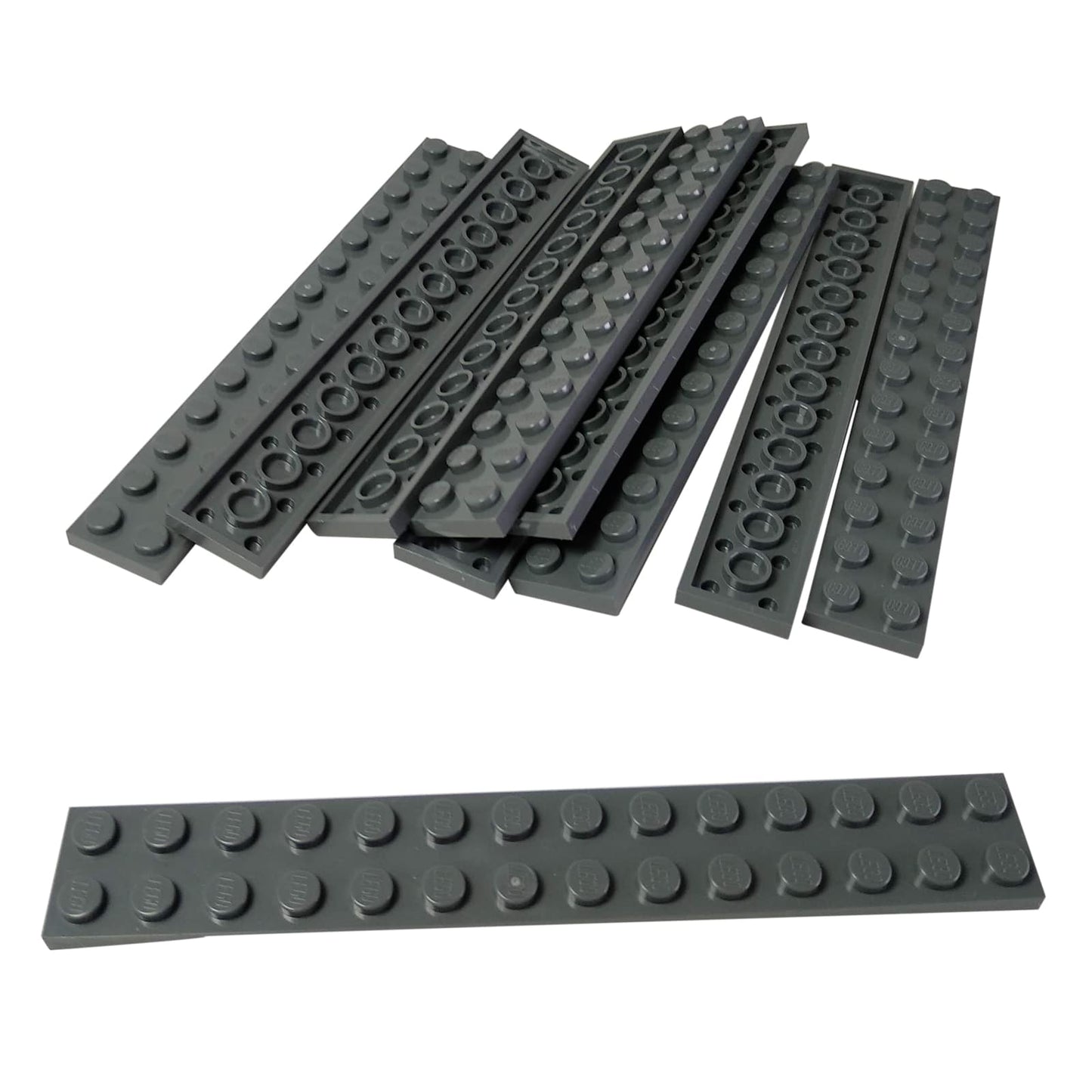 LEGO® plaque 2 x 14 pièce droite, élément plat long pour un support structurel et des constructions étendues, couleur gris bleuâtre foncé
