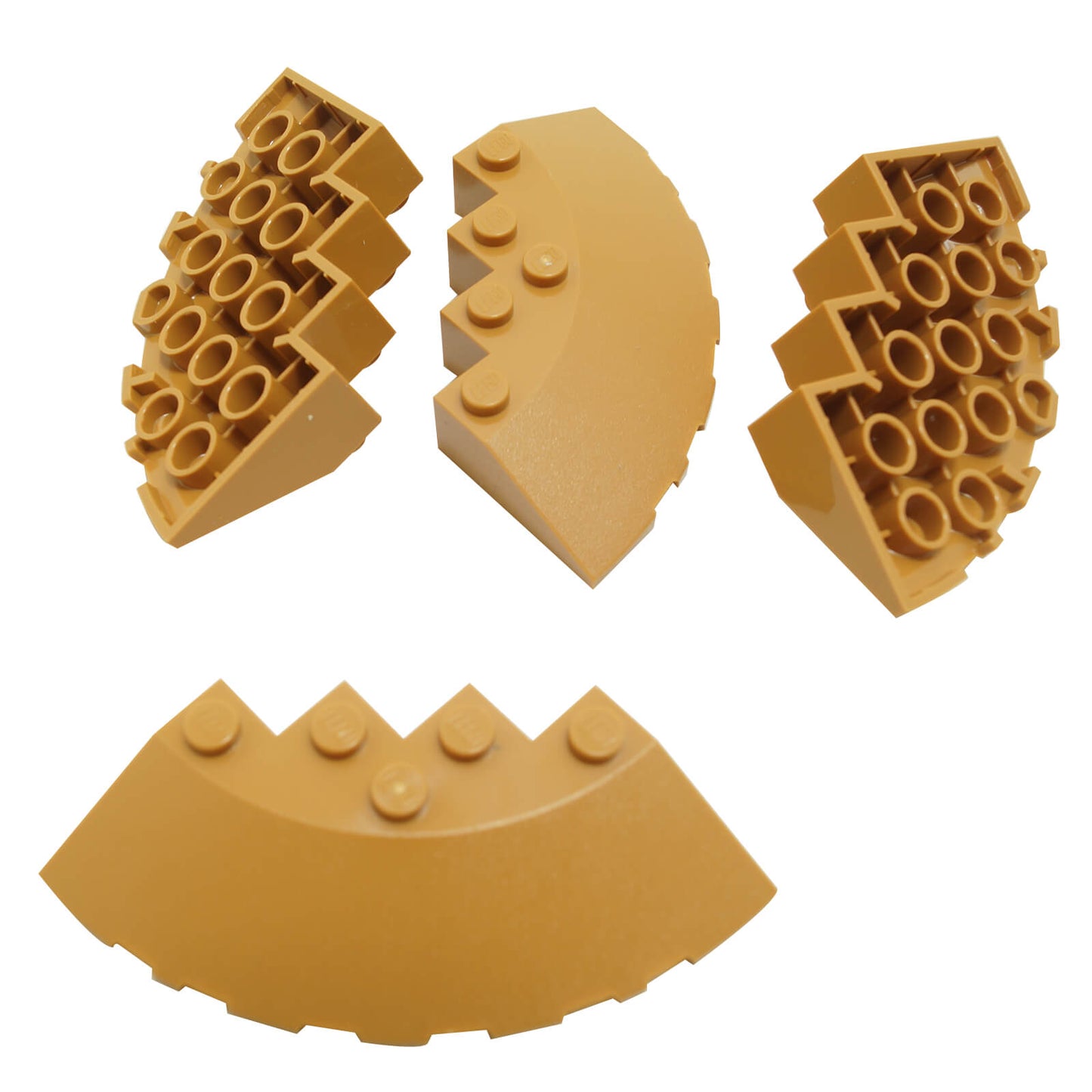 Round Corner Brick 6 x 6 with Slope 33 Edge, Facet Cutout (95188)
