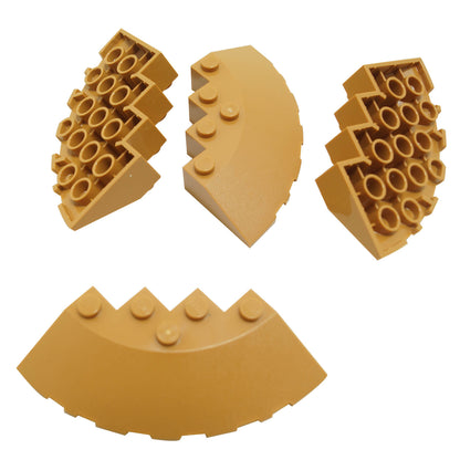 Round Corner Brick 6 x 6 with Slope 33 Edge, Facet Cutout (95188)