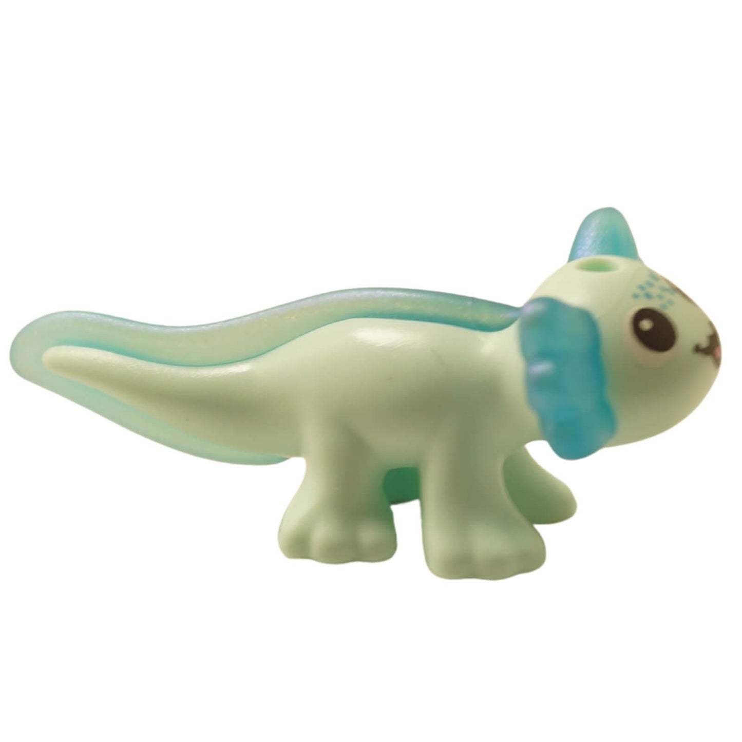 Light aqua axolotl salamander figure side view blue fins 114542pb02
