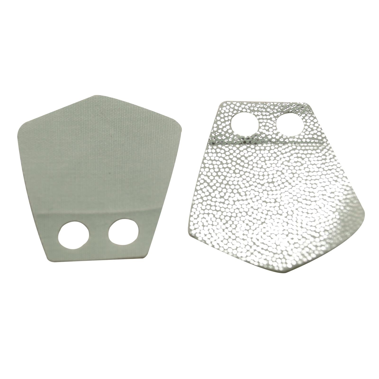 Light Aqua minifigure cloth skirt with pentagonal shape and silver dots pattern, soft fabric-style accessory element