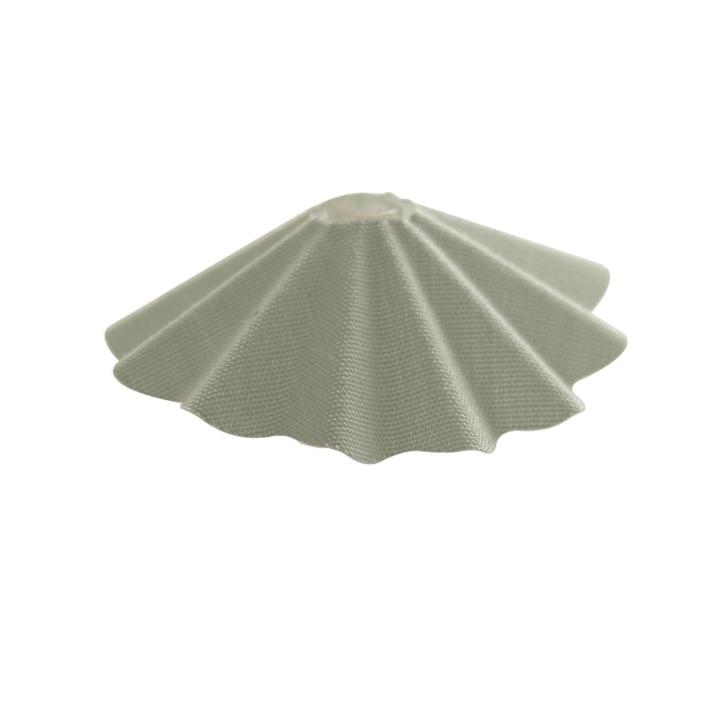 Light Aqua mini doll cloth skirt in traditional starched fabric style, folded into layered ruffles with soft flexible material