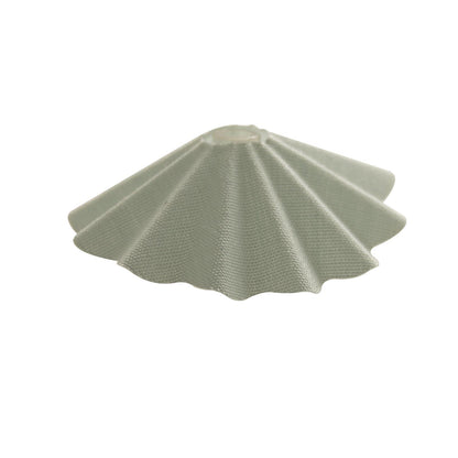 Light Aqua mini doll cloth skirt in traditional starched fabric style, folded into layered ruffles with soft flexible material