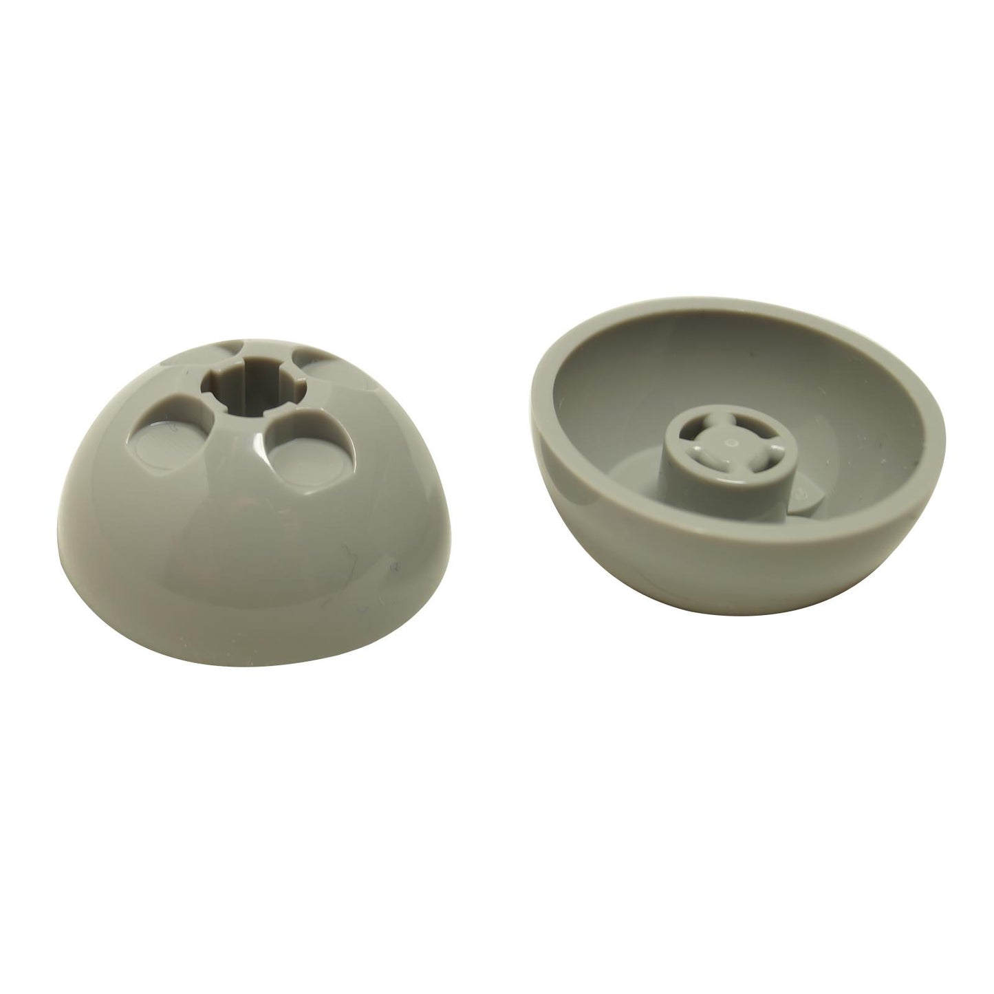 Light Bluish Gray Cylinder Hemisphere 3 x 3 ball turret element with smooth curved dome shape and open underside connection