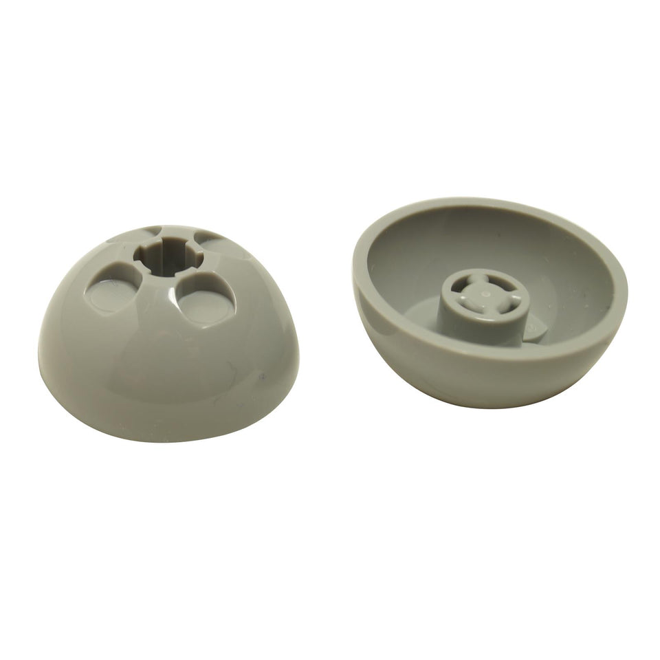 Light Bluish Gray Cylinder Hemisphere 3 x 3 ball turret element with smooth curved dome shape and open underside connection