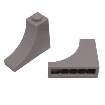 Light Bluish gray inverted arch brick 1 x 3 x 2 for LEGO® building structures and curved details
