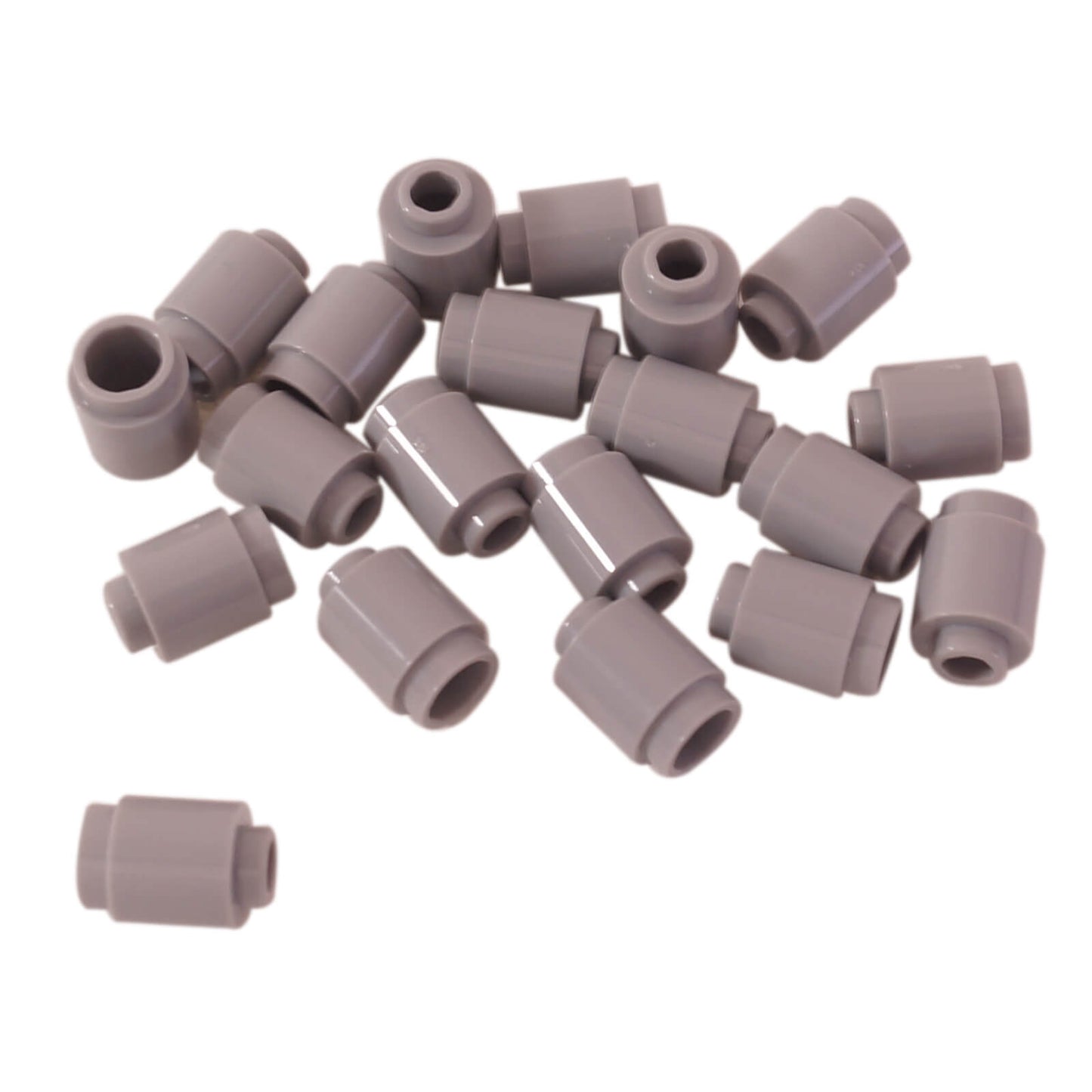 Light bluish gray round 1 x 1 brick part 3062 with cylindrical shape for LEGO® building details and accents
