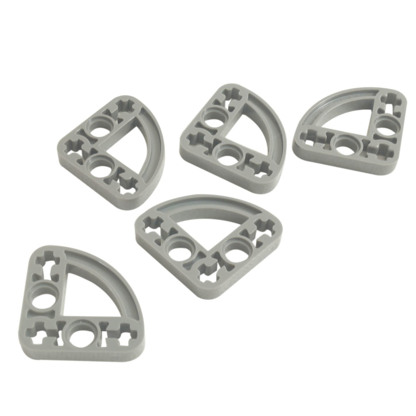 Light bluish gray Technic liftarm modified L-shape quarter ellipse thin 3 x 3 (32284) for curved frames
