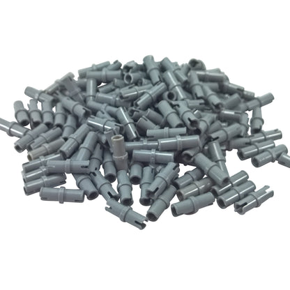 Light bluish gray Technic pin without friction ridges, smooth lengthwise connector for low-resistance joints
