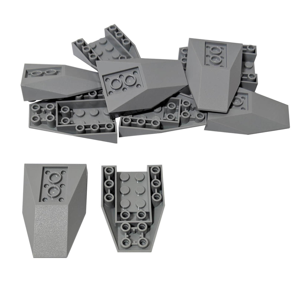 Wedge 6 x 4 triple inversé (4856b) gris bleu clair pour le façonnage angulaire, les dessous et les constructions robustes
