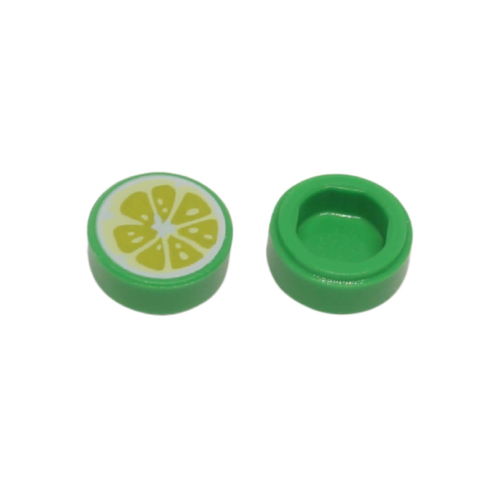 LEGO® lime fruit slice printed tile 98138pb371