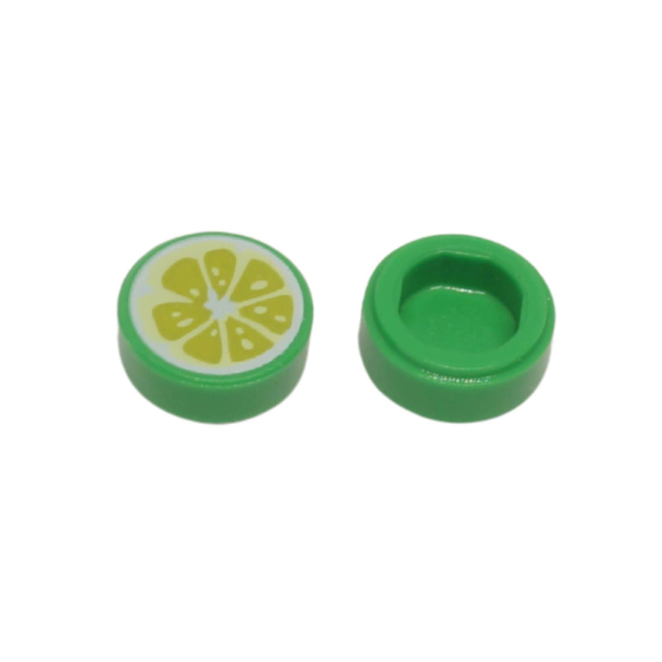 LEGO® lime fruit slice printed tile 98138pb371