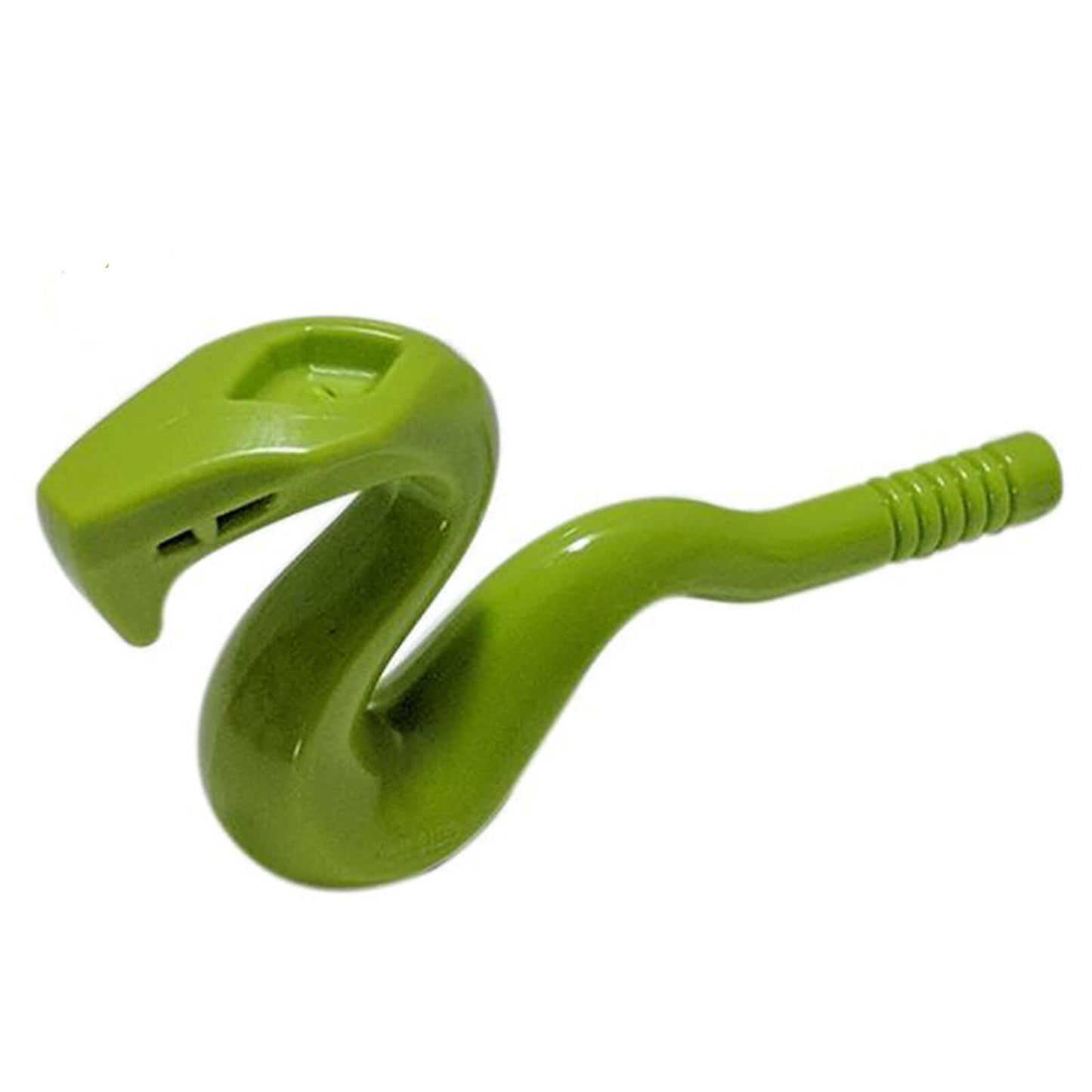Lime LEGO® raised snake minifigure accessory with curved body and upright pose
