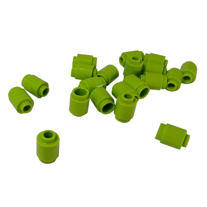 Lime round 1 x 1 brick part 3062 with cylindrical shape for LEGO® building details and accents
