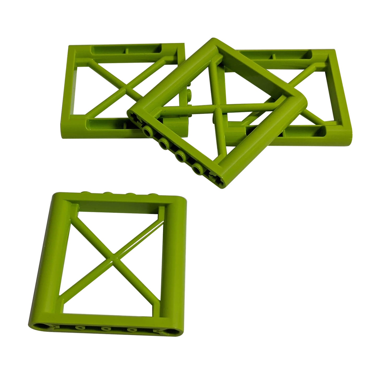 Limoengroen 1 x 6 x 5 rechthoekige ligger steunstuk met open frame ontwerp (64448)

