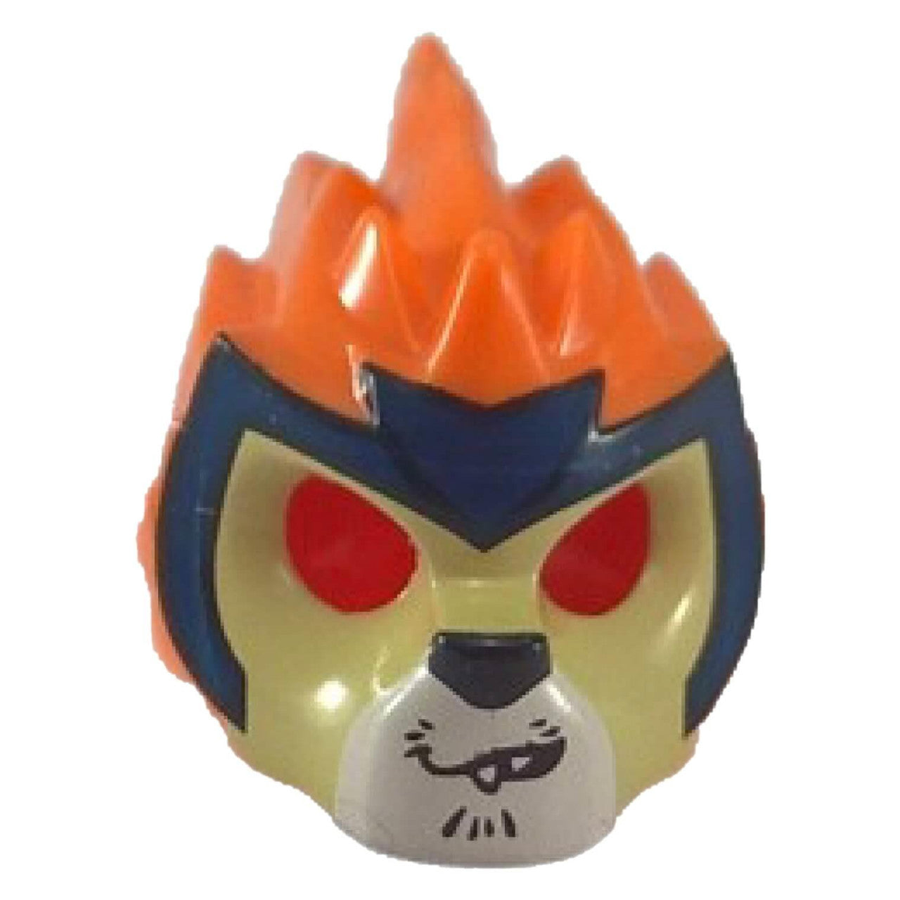 LEGO lion mask 11129pb02 with orange mane, tan face, and dark blue pattern.