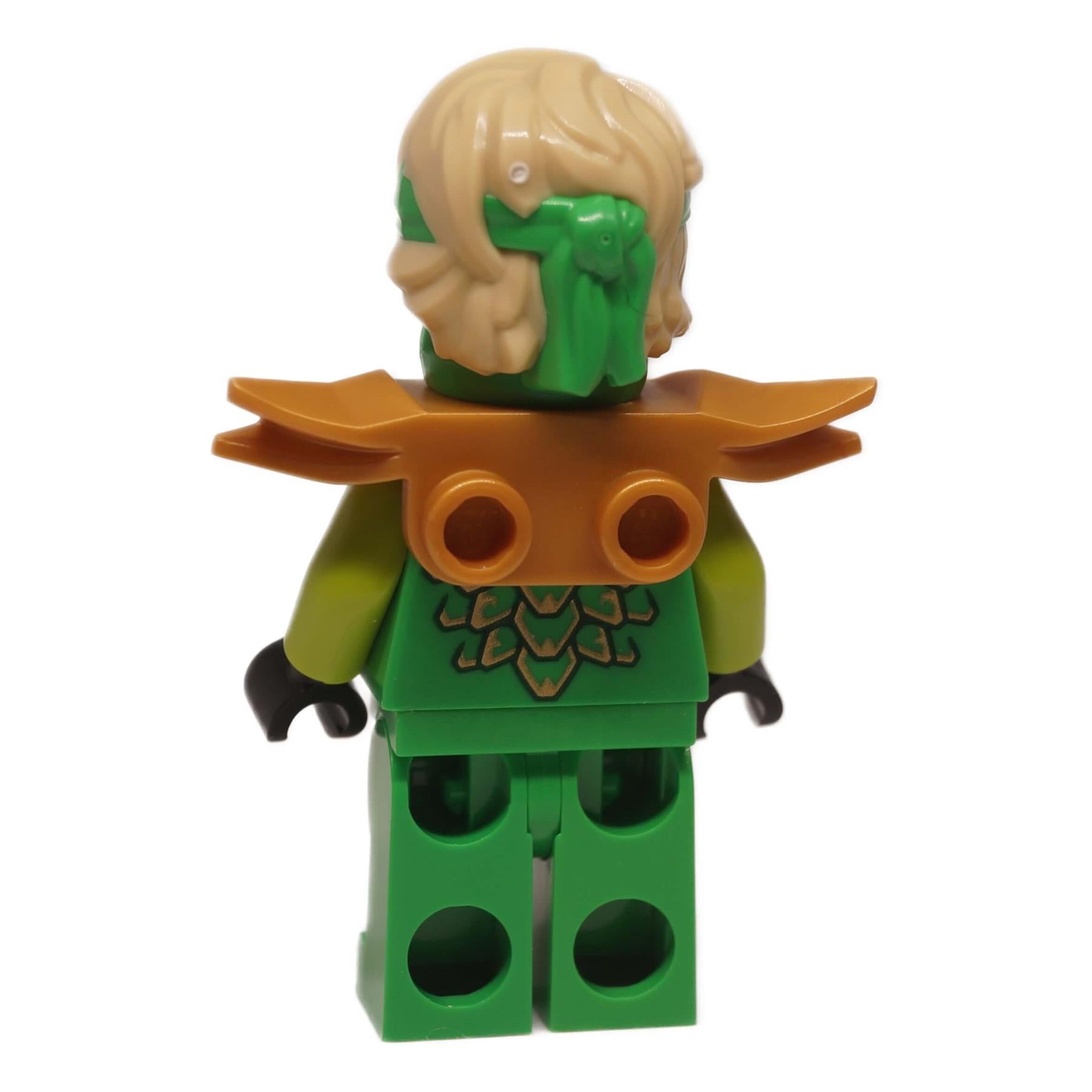 LEGO® Minifigura NINJAGO® Lloyd vista trasera con armadura de hombro dorada Dragons Rising S4