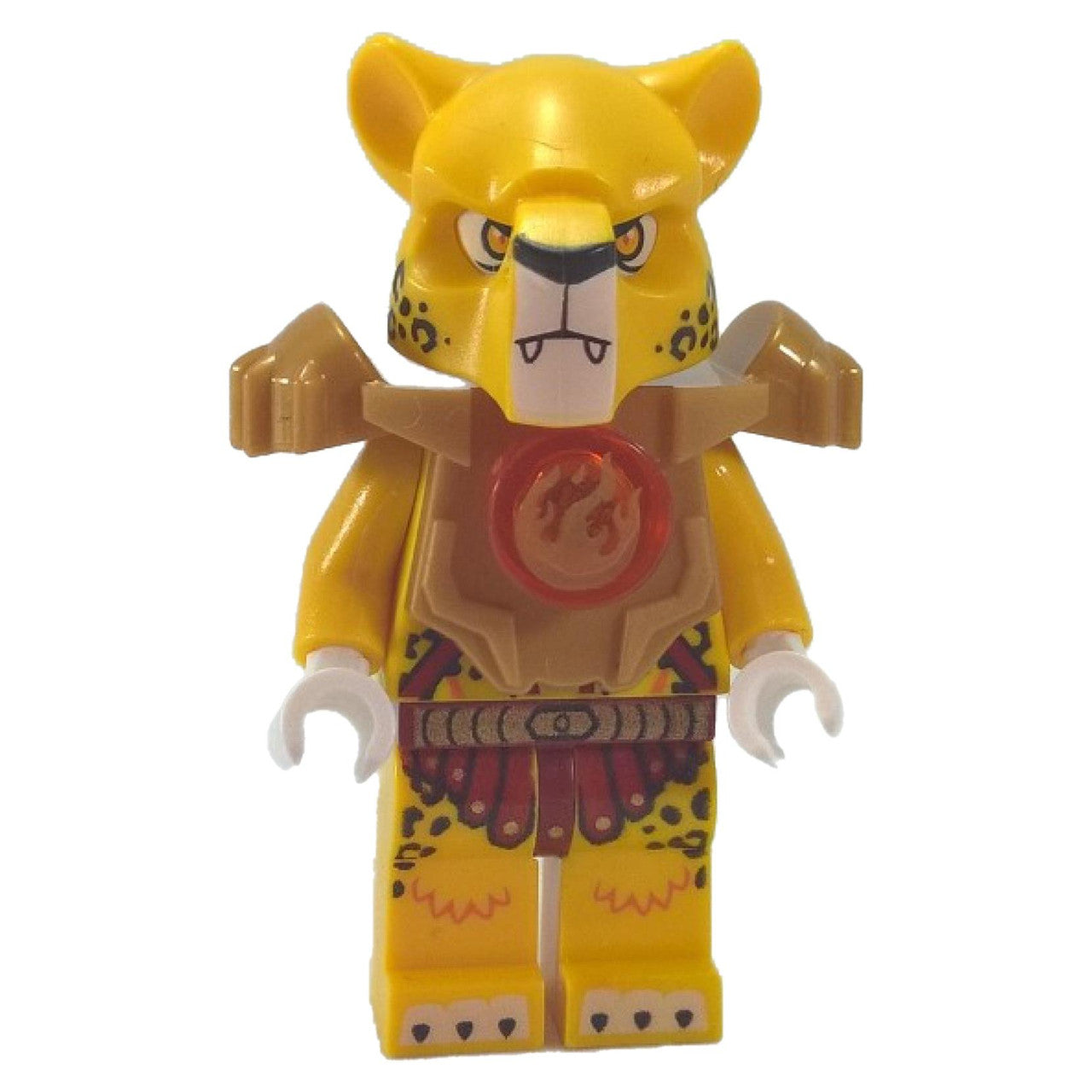 LEGO® Minifigur Lundor mit Schulterpanzer und Feuer-Chi aus den Legenden von Chima