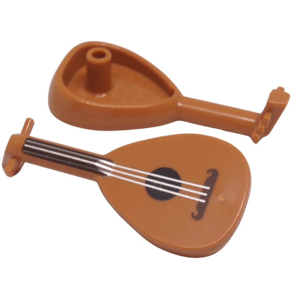 LEGO® lute accessory with printed silver strings 80503pb01