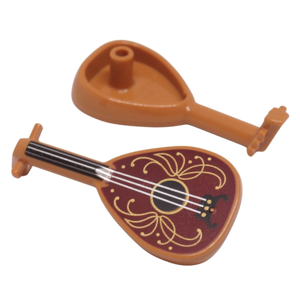 LEGO® lute accessory with gold filigree print 80503pb04