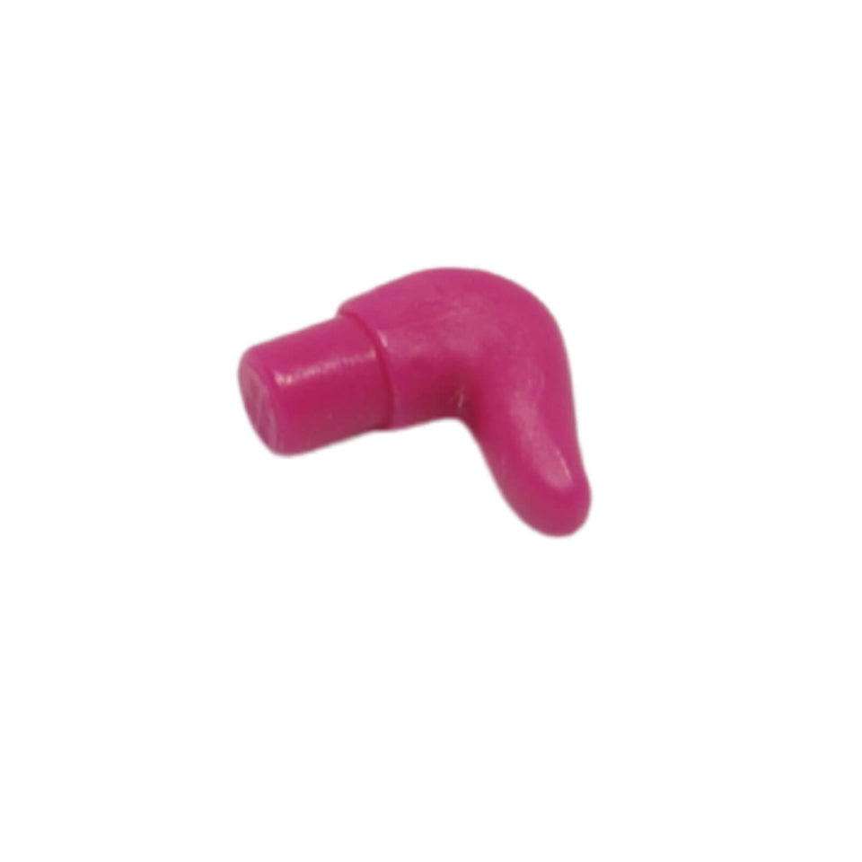 Magenta short cattle horn accessory for minifigure helmets, creature builds, and decorative details
