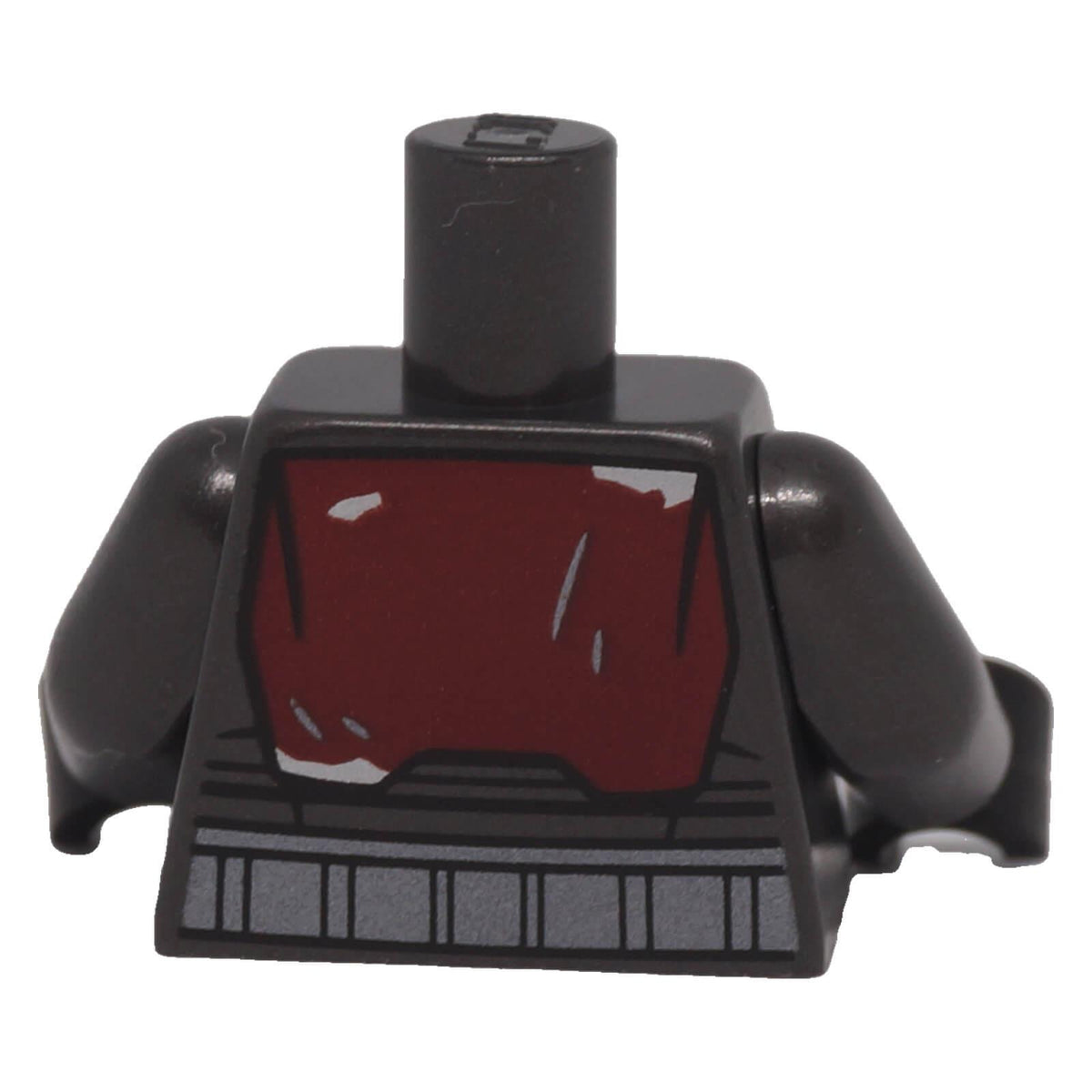 LEGO Star Wars Mandalorian torso 973pb6482c01 back with dark red armour and silver scratches