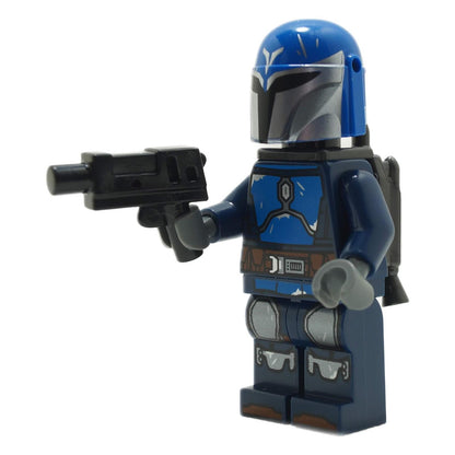 LEGO Mandalorian Nite Owl Minifigure sw1344 with Blue Armor Jetpack and Blaster