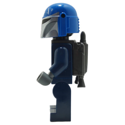 LEGO Mandalorian Nite Owl Minifigure sw1344 with Blue Armor Jetpack -left side