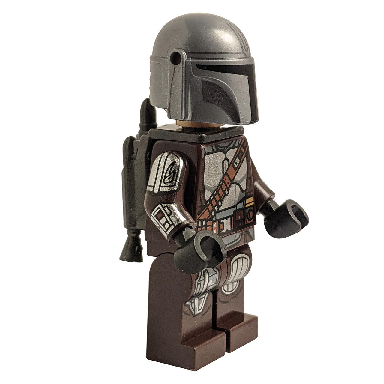 LEGO The Mandalorian Minifigure sw1166 with Silver Beskar Armor and Jet Pack