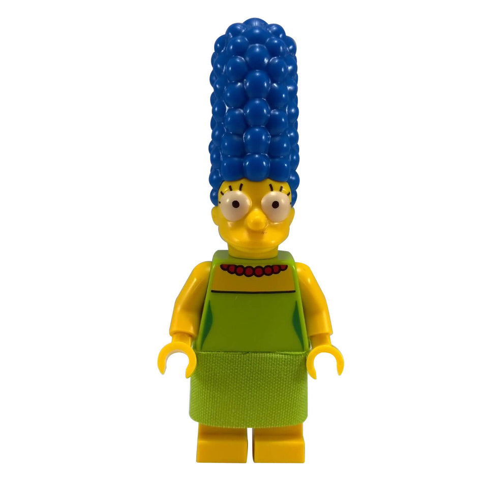 LEGO Marge Simpson minifigure sim009 with blue hairpiece and green dress
