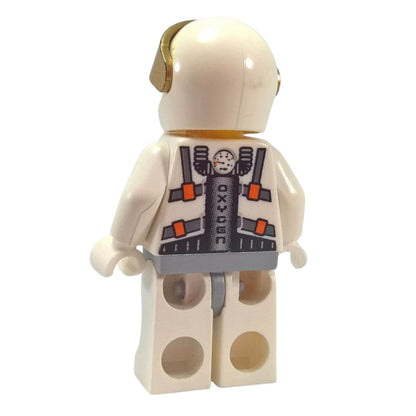 LEGO® Mars Mission Astronaut Minifigure mm004 with helmet, sunglasses, smirk, and headset - backside