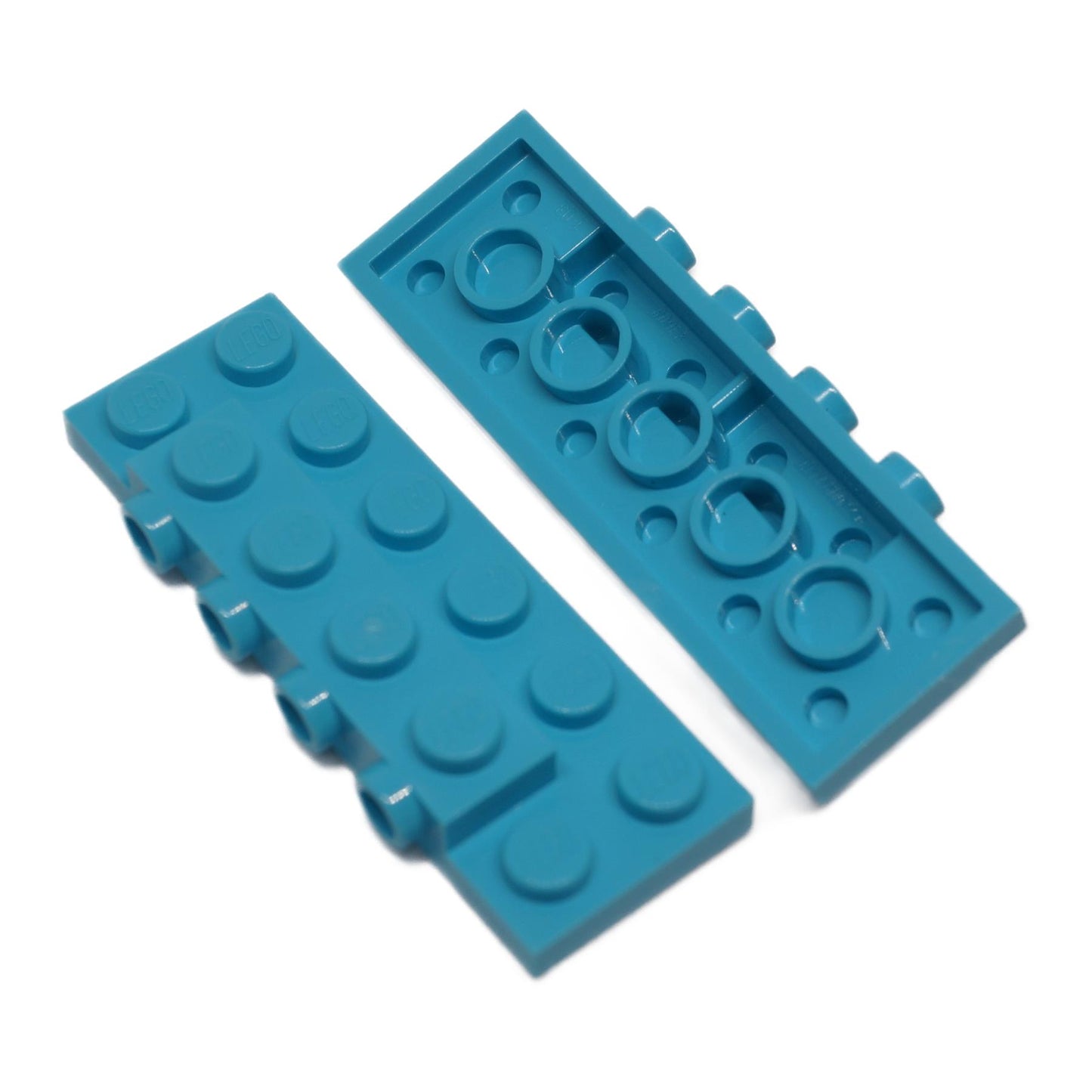 placa modificada azul medio 87609 2 x 6 x 2/3 con 4 studs en el lado parte de conexión de construcción
