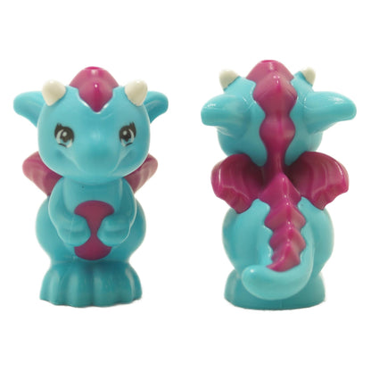 LEGO medium azure baby dragon 26090pb01 magenta wings front and rear view

