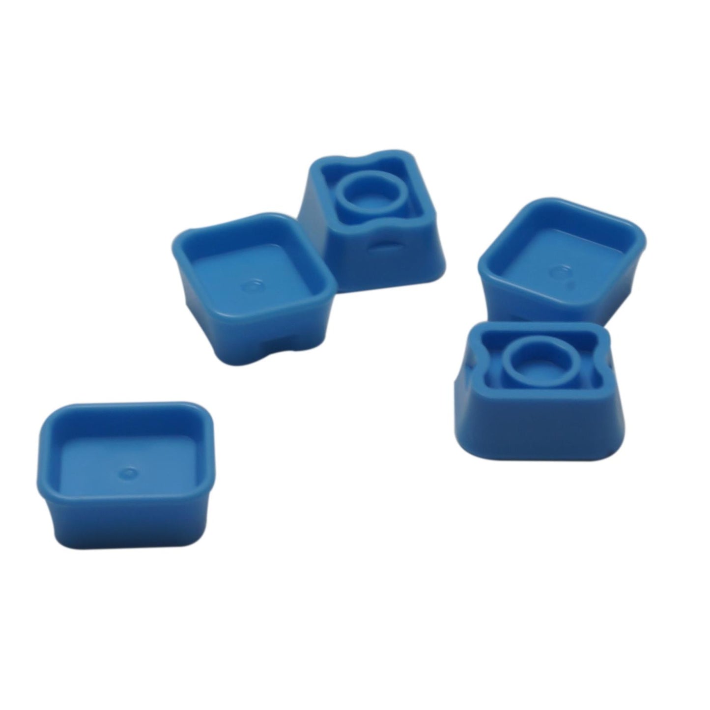 Rectangular Friends-style accessory dish in medium blue, suitable for mini-doll kitchen and table builds
