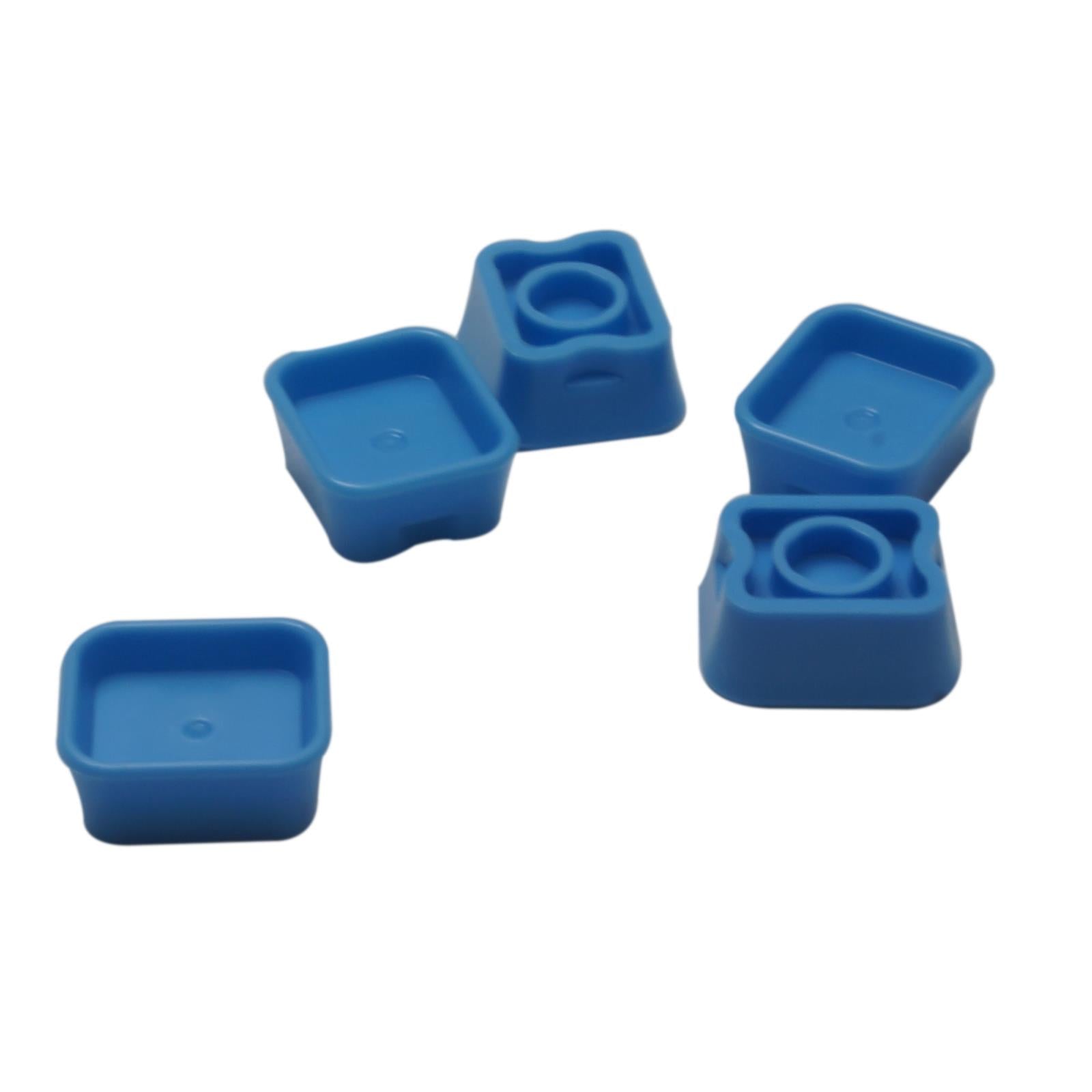 Rectangular Friends-style accessory dish in medium blue, suitable for mini-doll kitchen and table builds
