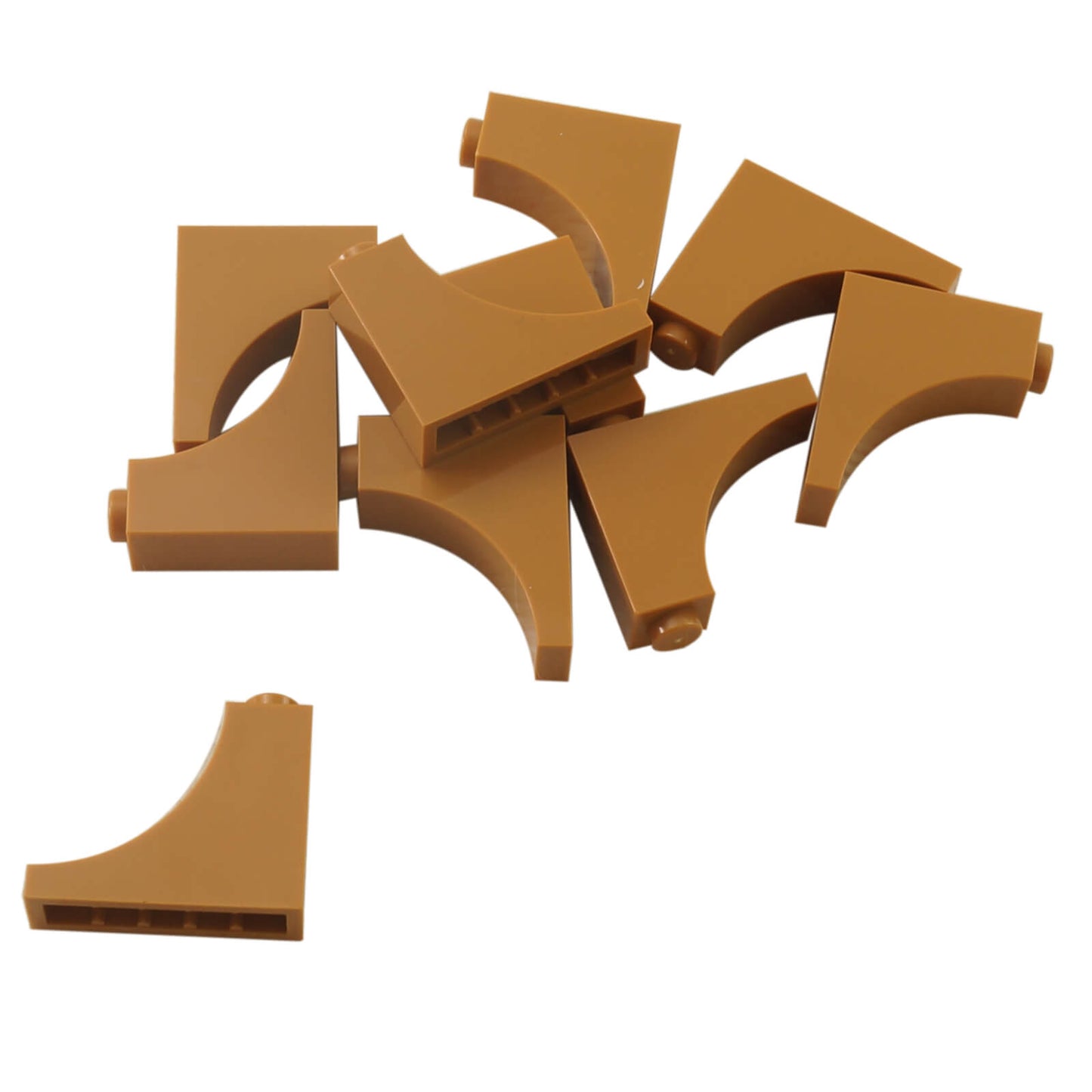 Medium nougat inverted arch brick 1 x 3 x 2 for LEGO® building structures and curved details
