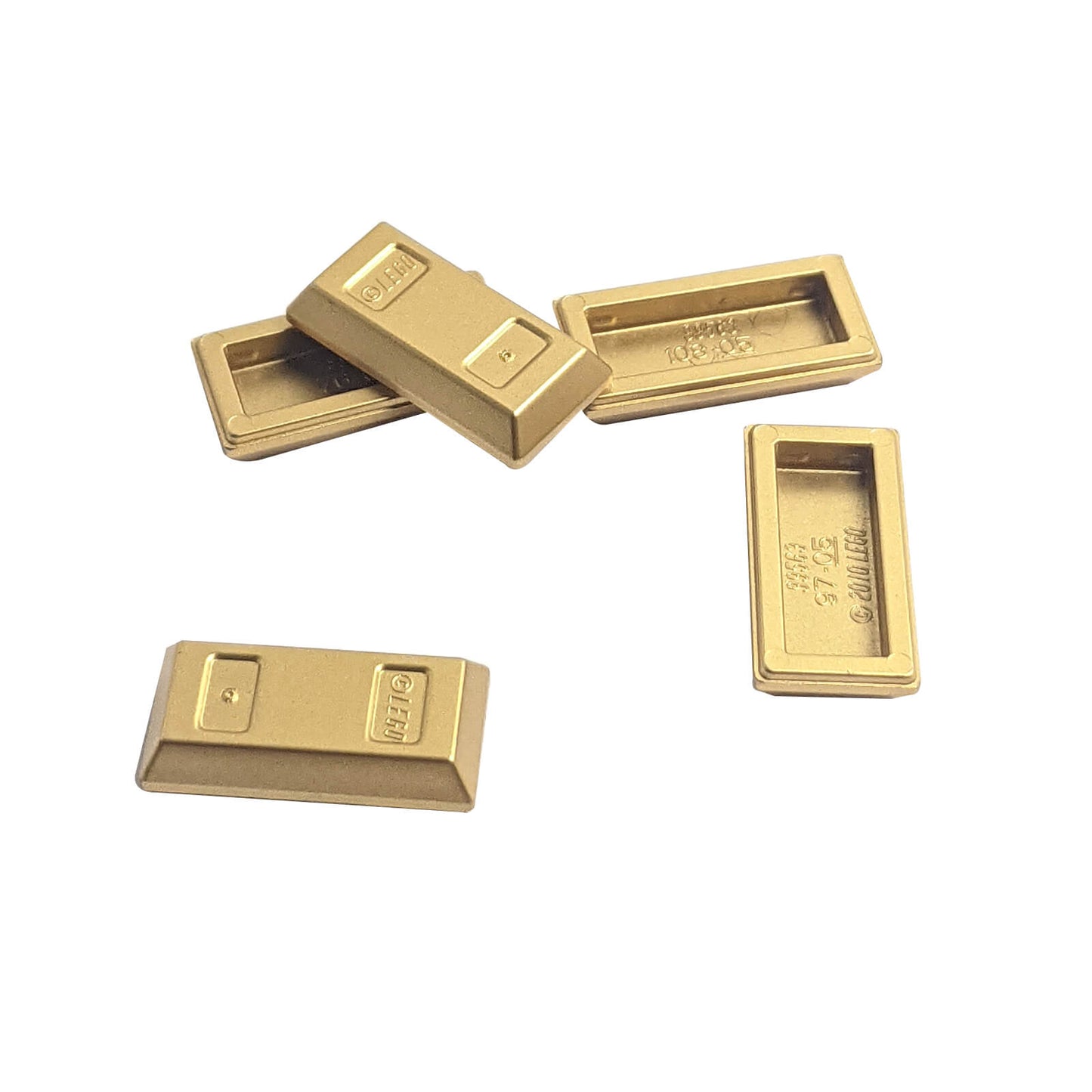 Metallisch Gold LEGO® Minifigur Utensil Goldbarren / - ingot, verwendet als Schatz, Barren oder dekoratives Zubehör
