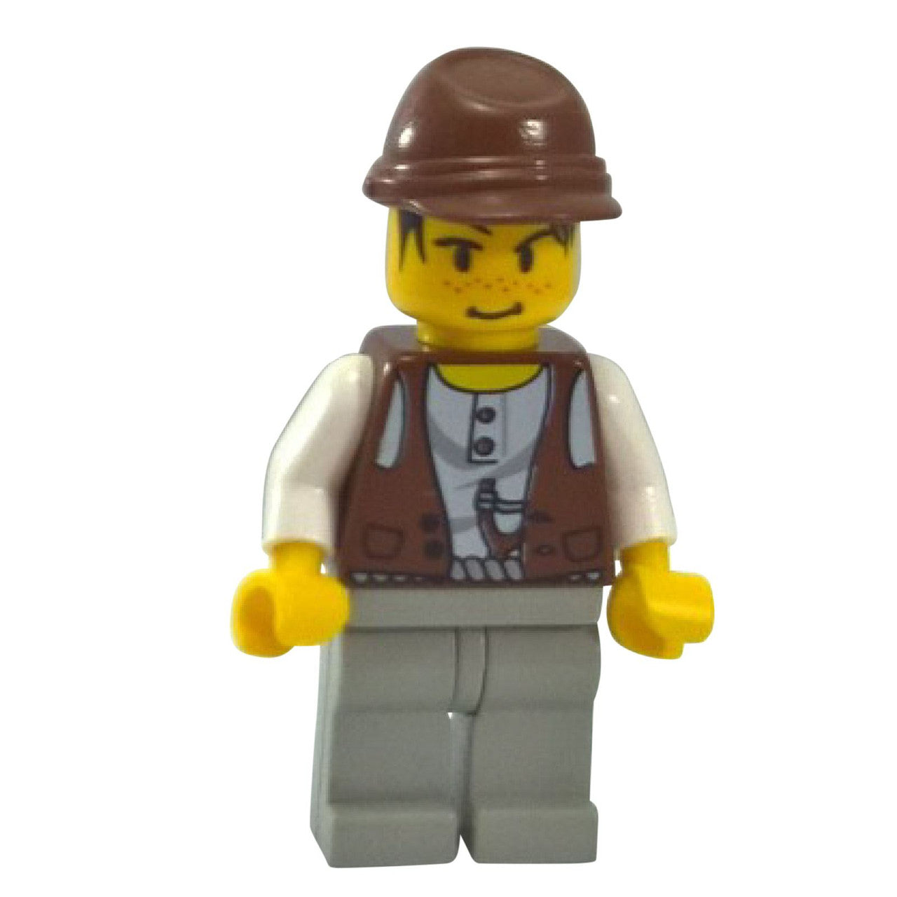 LEGO® Mike Adventurers minifigure with expedition helmet and printed vest