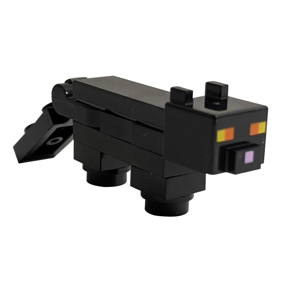 LEGO Minecraft black cat brick built animal figure block world minecat06