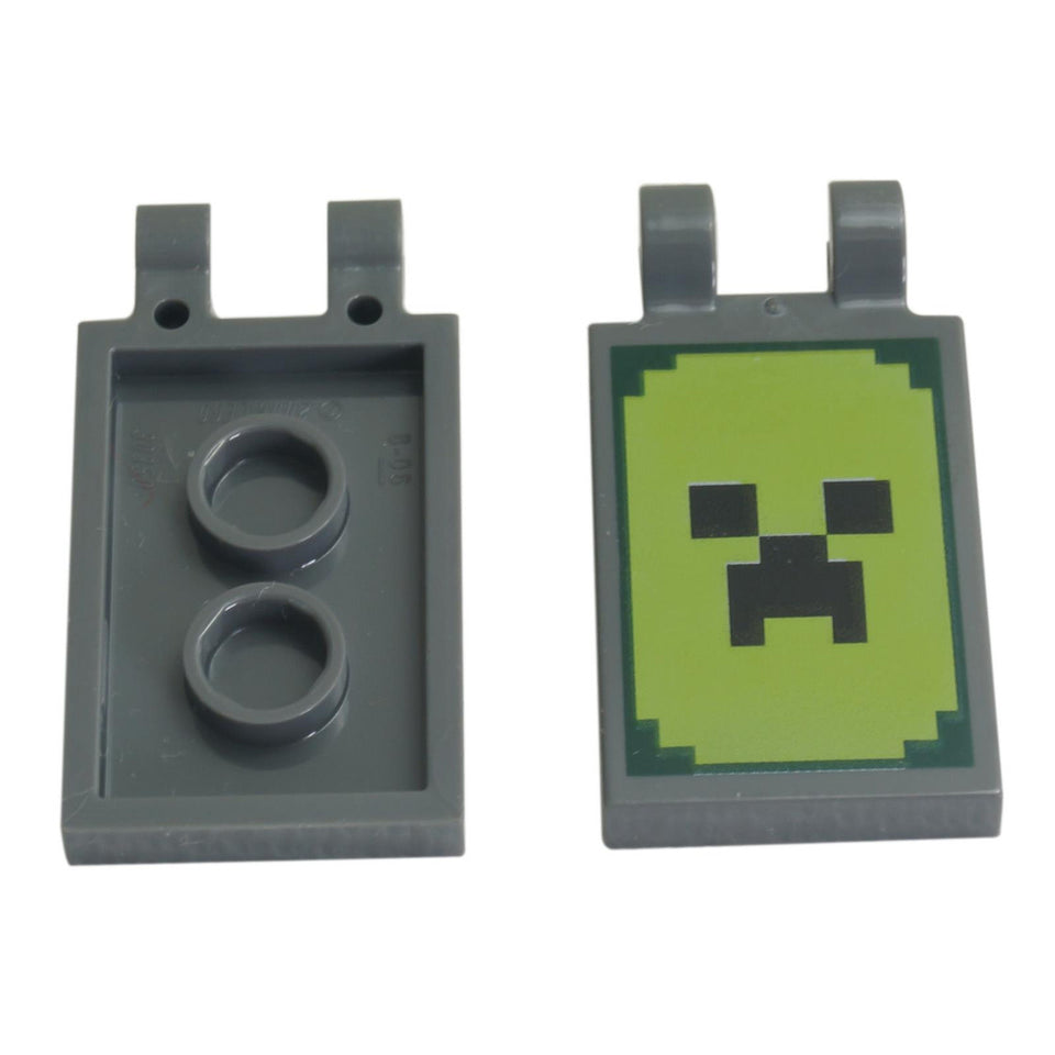 LEGO Minecraft Creeper face clip tile 30350pb098
