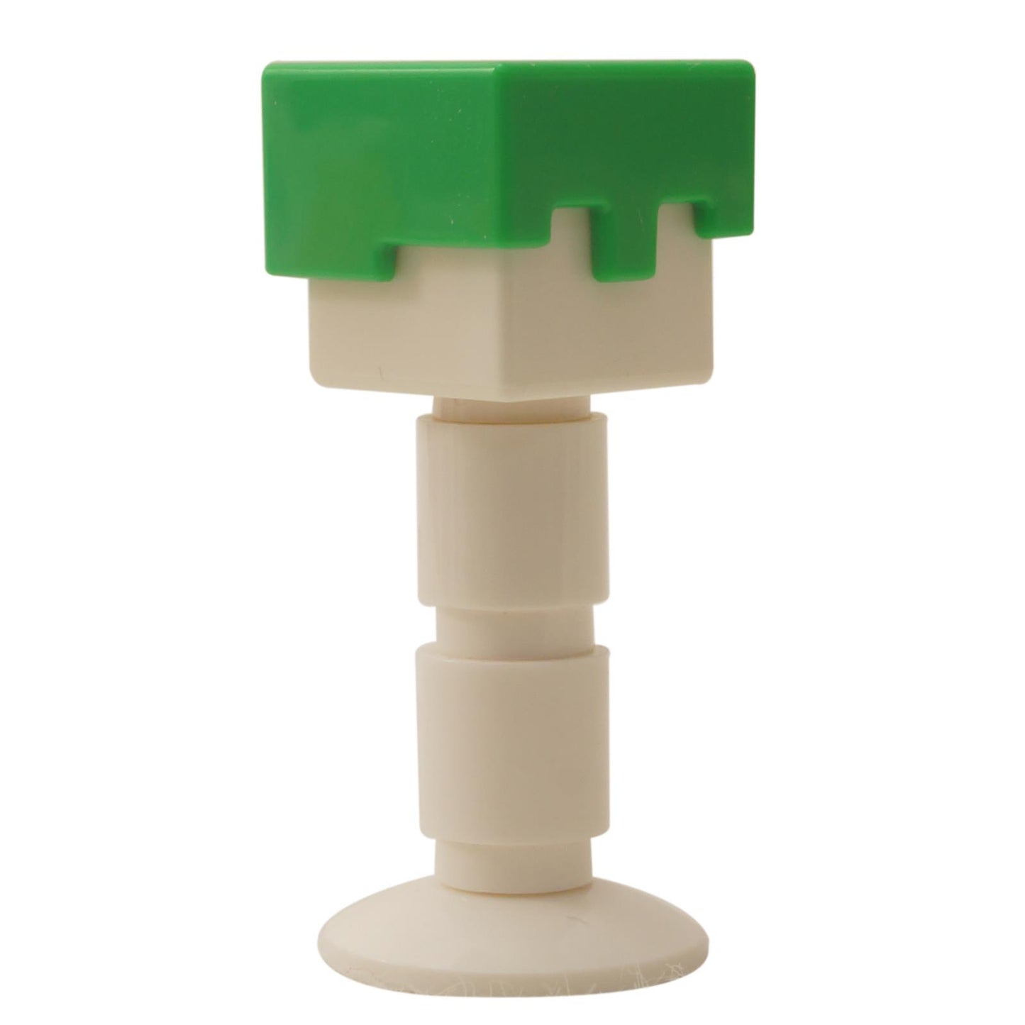 Bright Green LEGO® Minecraft Helmet (19728), a pixelated headgear piece representing the Turtle Shell Helmet from the game.