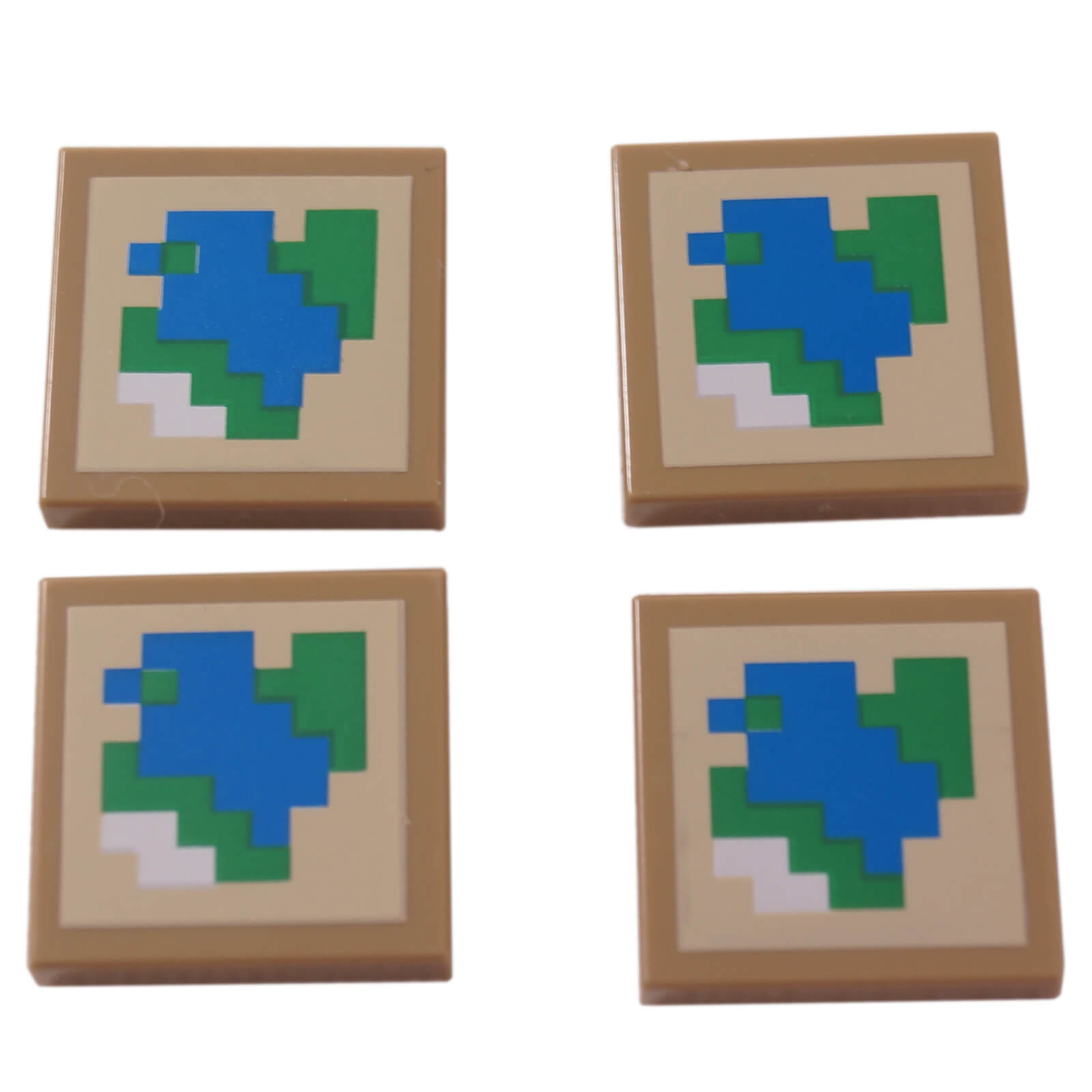 LEGO Minecraft map printed tile 3068pb1103 lot 4
