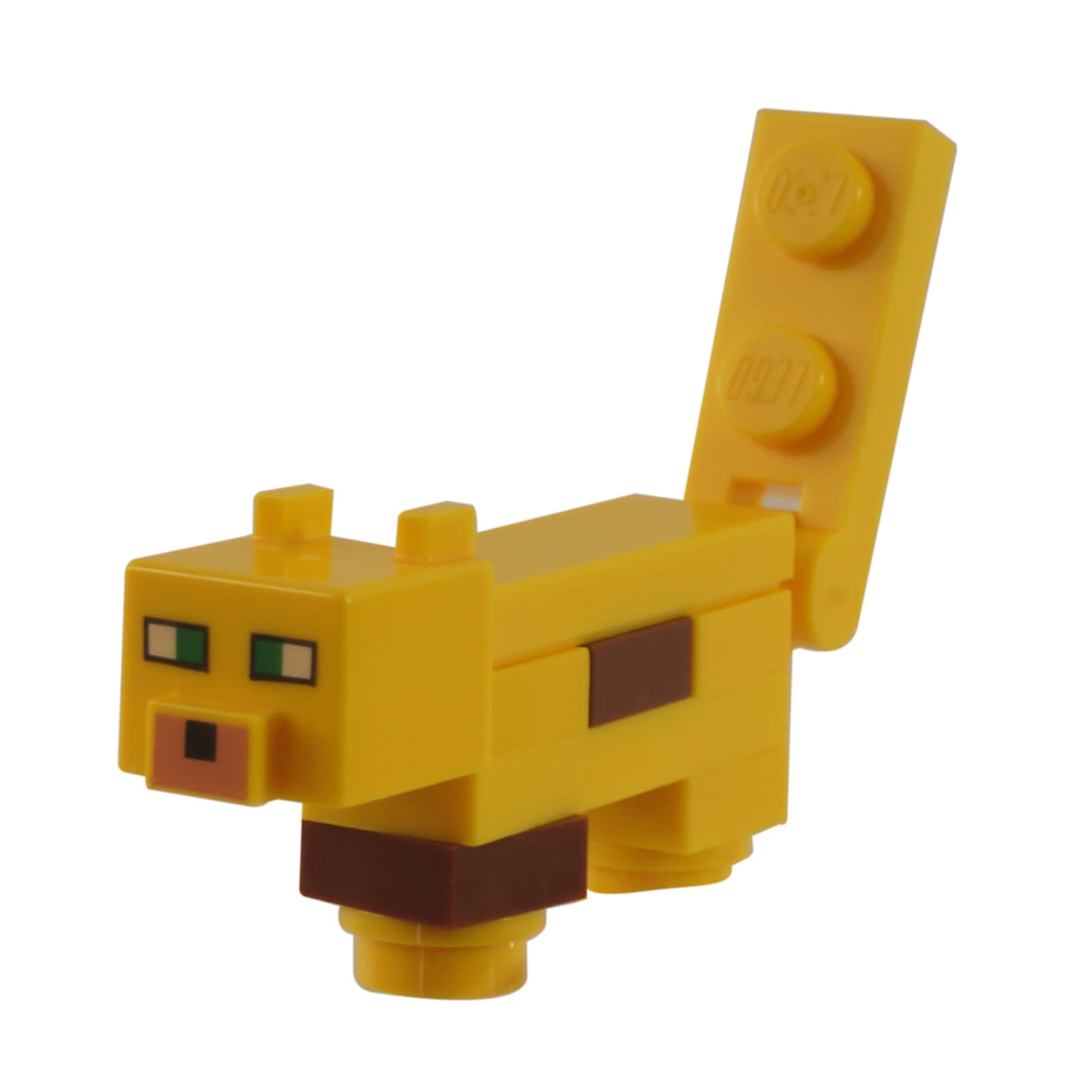 LEGO Minecraft ocelot round 1x1 feet brick built jungle animal figure