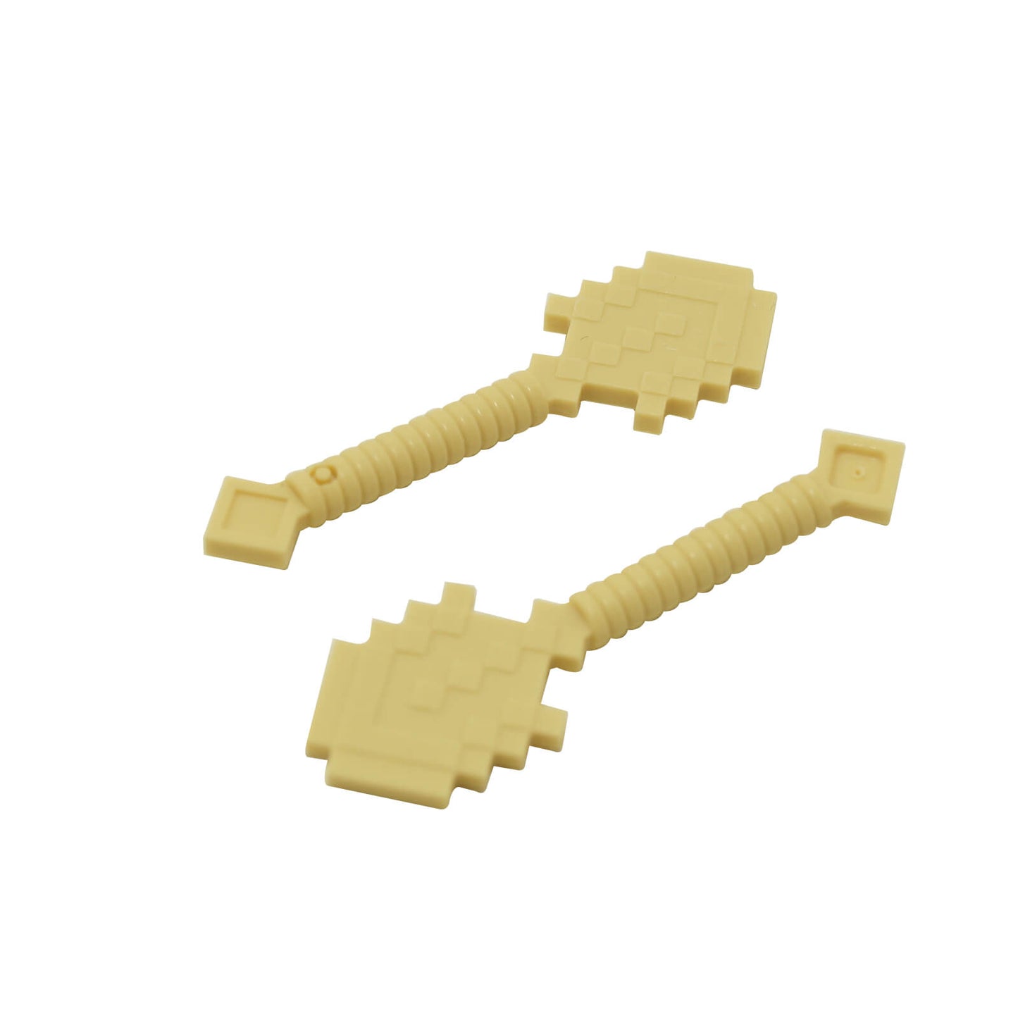 Tan LEGO® Minecraft Shovel (18791), a pixelated tool ideal for minifigures in desert, beach, or sandstone building scenes.