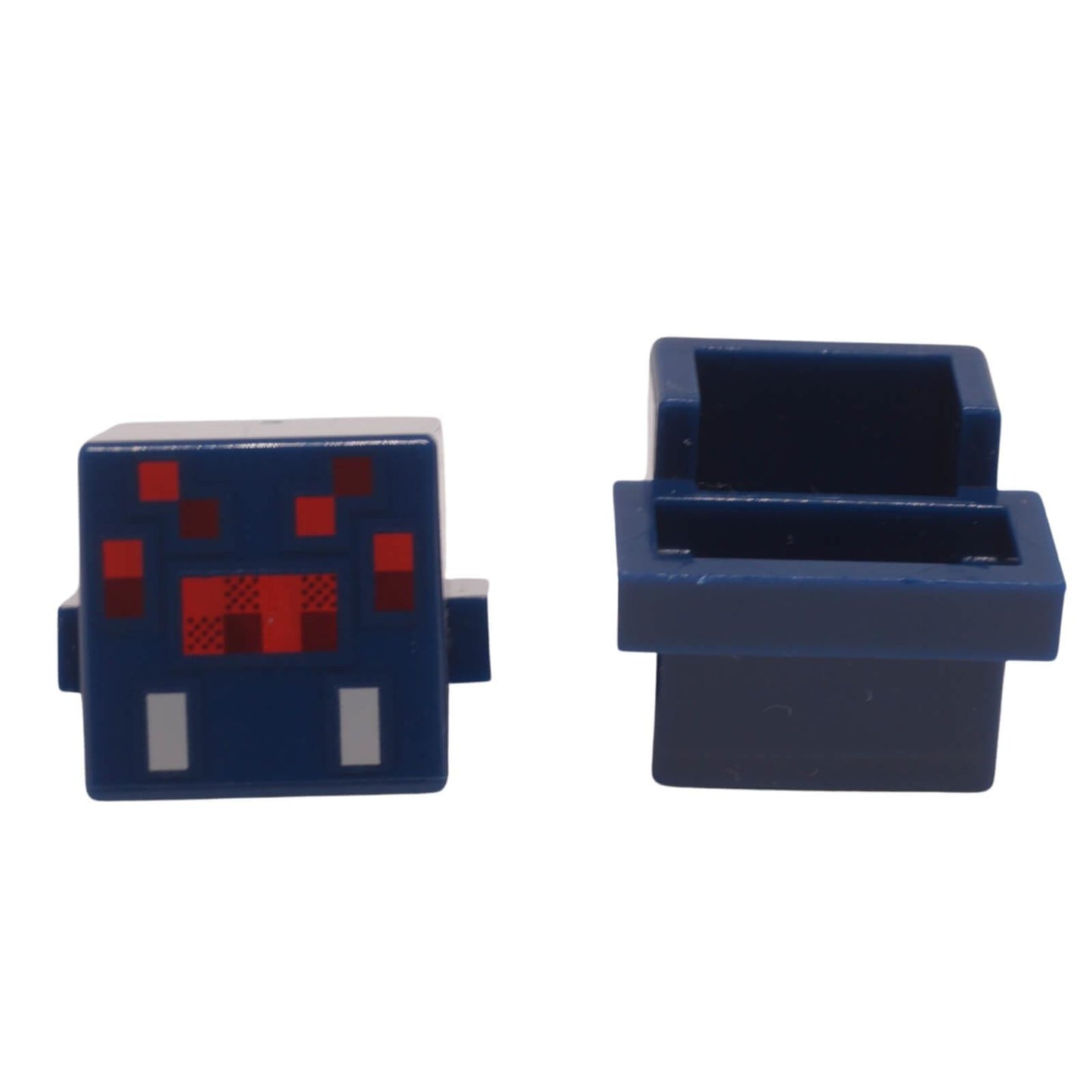 Minecraft Spider Head 19727pb018 with printed pixelated spider face dark blue