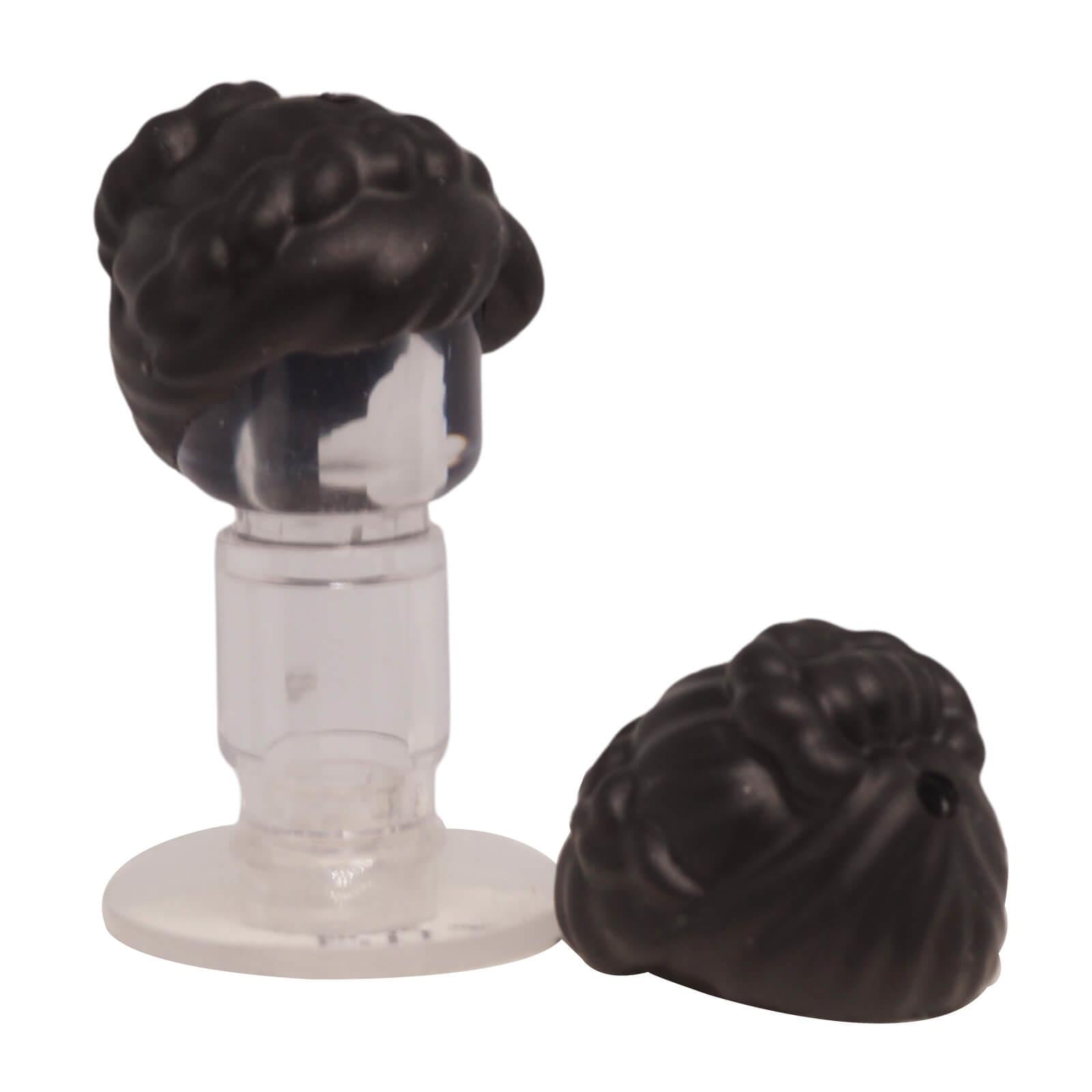 LEGO mini-doll braided hair piece with bun hairstyle 24080