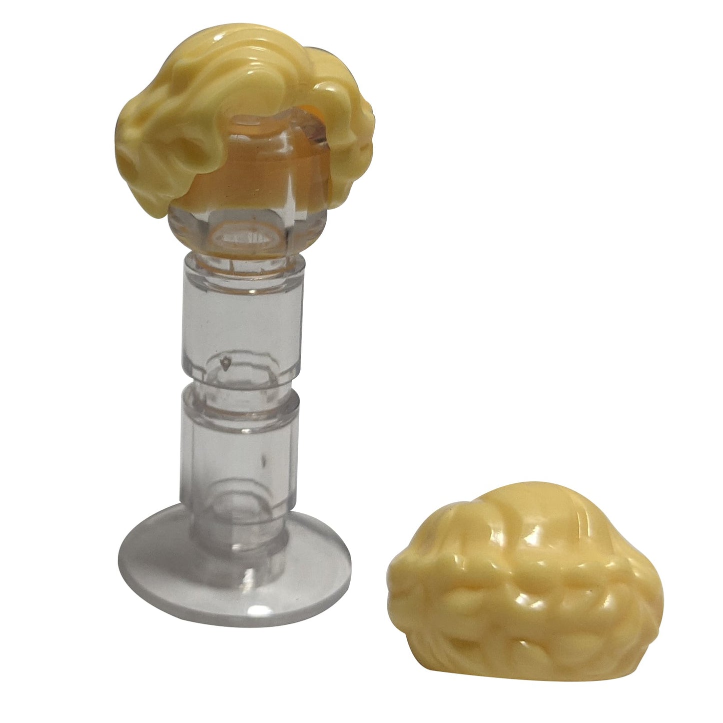 LEGO® Kobiece, krótkie, falowane włosy minifigurki z częścią boczną 11256 w kolorze jasnożółtym
